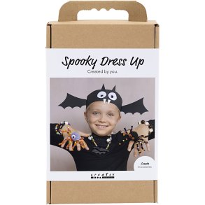 DIY Kit Spooky Accessories, Udkl&aelig;dning og smykker, halloweenfarver, 1 pk.