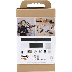 DIY Kit Spooky Accessories, Udkl&aelig;dning og smykker, halloweenfarver, 1 pk.