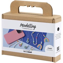 Mini DIY Kit Modellering, Mobilvedh&aelig;ng, ass. farver, 1 pk.