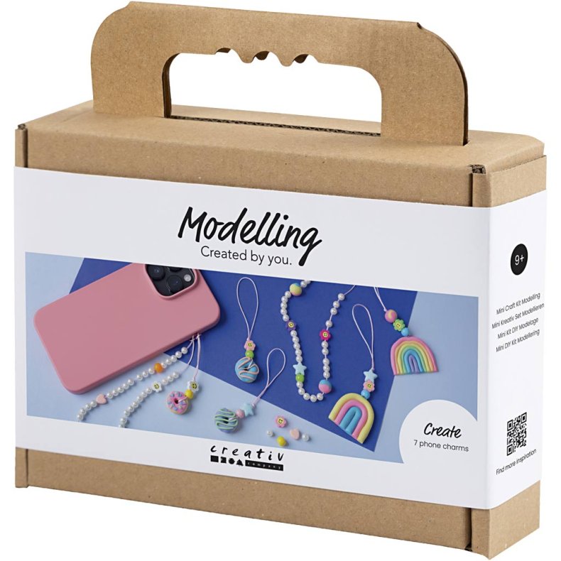Mini DIY Kit Modellering, Mobilvedh&aelig;ng, ass. farver, 1 pk.