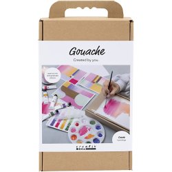 DIY Kit Gouache, Malerier, ass. farver, 1 pk.