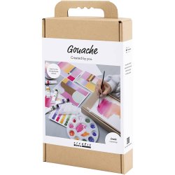 DIY Kit Gouache, Malerier, ass. farver, 1 pk.