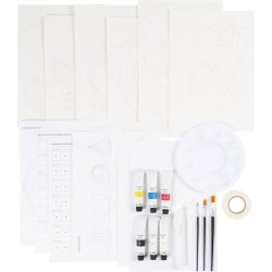 Start DIY Kit Gouache, Malerier, ass. farver, 1 pk.