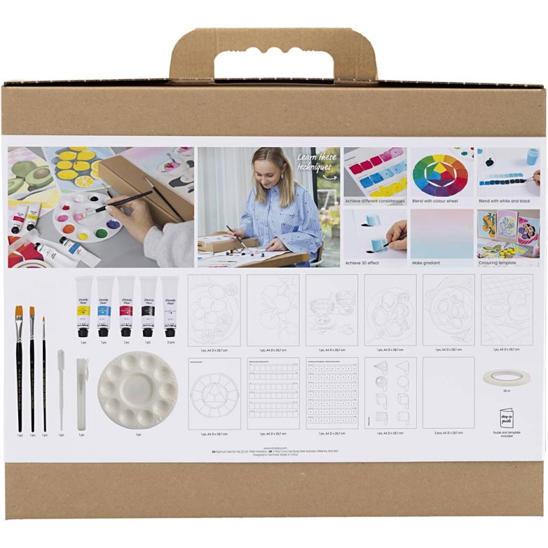 Start DIY Kit Gouache, Malerier, ass. farver, 1 pk.