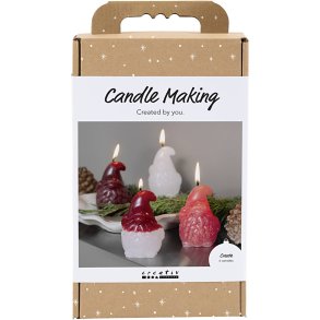 DIY Kit Lysst&oslash;bning, Julemand, mat transparent, r&oslash;d, 1 pk.