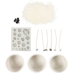 DIY Kit Lysst&oslash;bning, Rose, beige, hvid, creme, 1 pk.