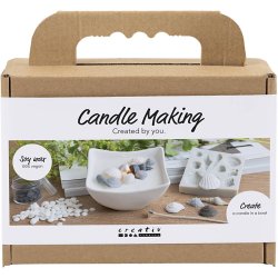 Mini DIY Kit Lysst&oslash;bning, Strandskaller, gr&aring;, off white, 1 pk.