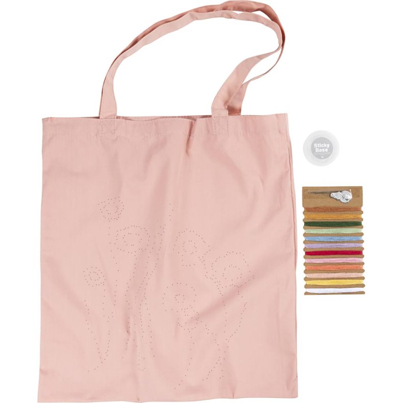DIY Kit Broderi, Mulepose, soft rosa, 1 pk.