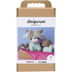 DIY Kit Amigurumi, Ko, beige, mint, 1 pk.