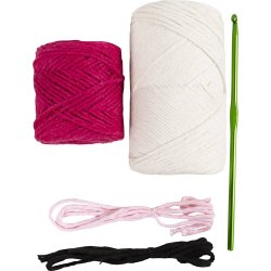 DIY Kit Amigurumi, F&aring;r, pink, off white, 1 pk.
