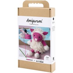 DIY Kit Amigurumi, F&aring;r, pink, off white, 1 pk.