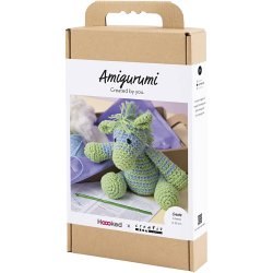 DIY Kit Amigurumi, Zebra, lys bl&aring;, lys gr&oslash;n, 1 pk.