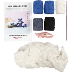 DIY Kit Amigurumi, Vaskebj&oslash;rn, sort, bl&aring;, 1 pk.