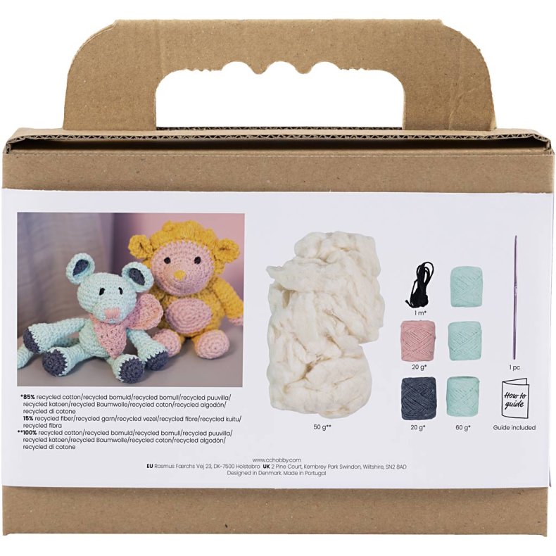 DIY Kit Amigurumi, Mus, mint, 1 pk.