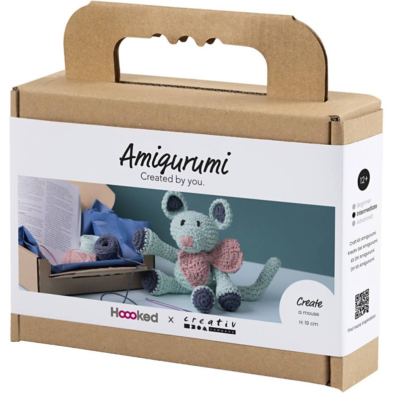 DIY Kit Amigurumi, Mus, mint, 1 pk.