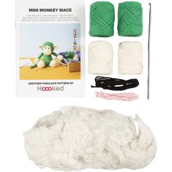DIY Kit Amigurumi, Abe, gr&oslash;n, off white, 1 pk.