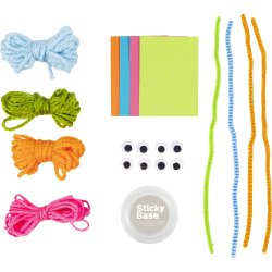 Mini DIY Kit Dekoration, Mus og ugler, ass. farver, 1 pk.