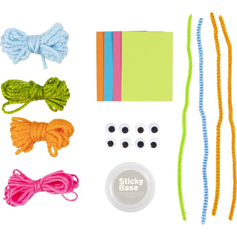 Mini DIY Kit Dekoration, Mus og ugler, ass. farver, 1 pk.