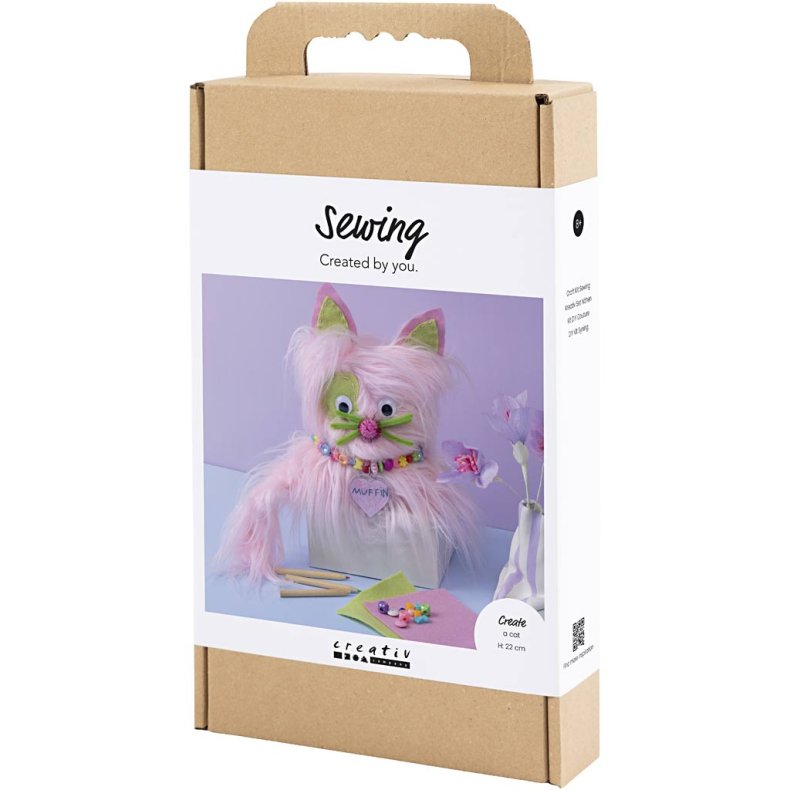 DIY Kit Syning, Kat, ass. farver, 1 pk.