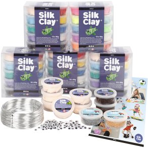 Gruppe DIY Kit Silk Clay® figurer, 1 sæt