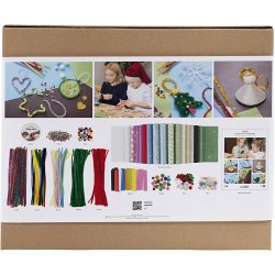 Gruppe DIY Kit Farverig Jul, Julefigurer, ass. farver, 1 pk.