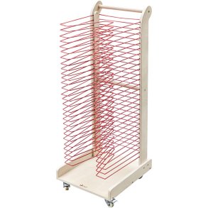 T&oslash;rrestativ med hjul, H: 121,3, L: 40 cm, B: 40 cm, 1 stk.