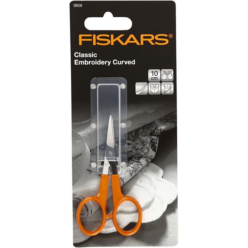 Fiskars Classic Pr&aelig;cisionssaks, L: 10 cm, kurvet spids, 1 stk.
