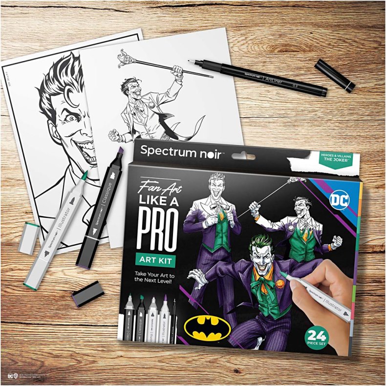 Helte og skurke: Joker, ass. farver, 1 pk.