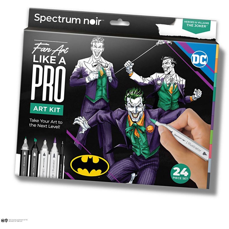 DIY Kit Illustration, Helte og skurke: Joker, ass. farver, 1 pk.