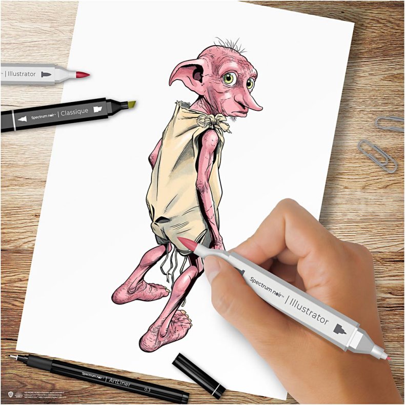 DIY Kit Illustration, Harry Potter: Magiske f&oslash;lgesvende , ass. farver, 1 pk.