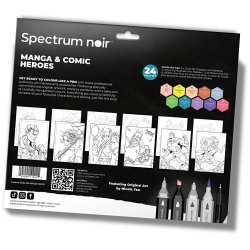 DIY Kit Illustration, Manga & tegneseriehelte, ass. farver, 1 pk.