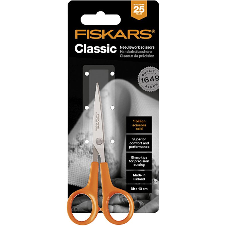 Fiskars Classic Pr&aelig;cisionssaks, L: 13 cm, 1 stk.