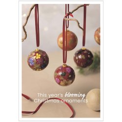 Postkort, &Aring;rets julekugle, A5, 14,8x21 cm, 1 stk.