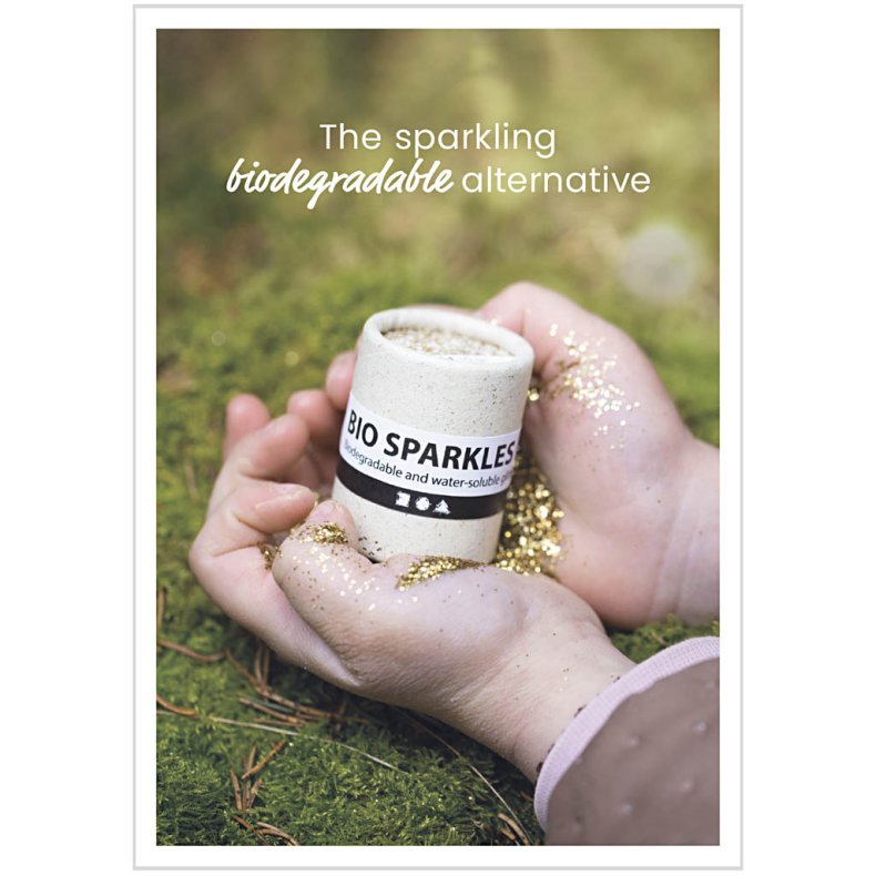 Produktpostkort, Bio-glimmer, A5, 14,8x21 cm, 1 stk.