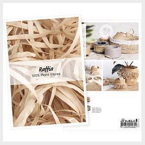 Produktpostkort, Raffia papirgarn, A5, 14,8x21 cm, 1 stk.