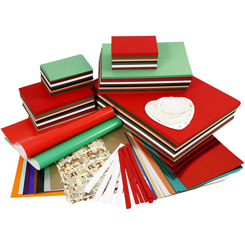 B&oslash;rnenes Klippepakke, ass. farver, 1 s&aelig;t