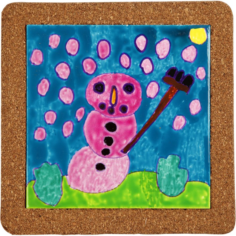 Gruppe DIY Kit Mal Bordsk&aring;nere, str. 15,5x15,5 cm, ass. farver, 1 s&aelig;t