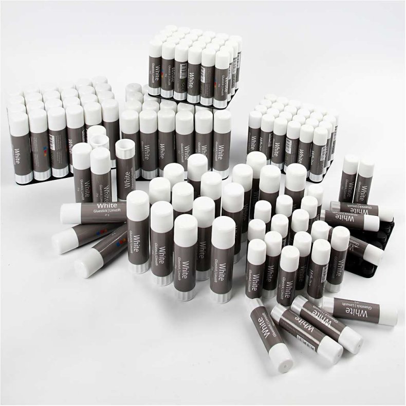 White Limstift , 2x72 stk./ 1 pk.