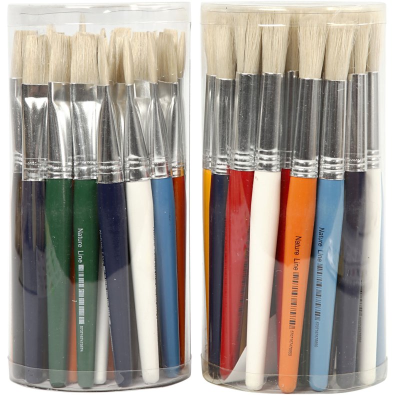 B&oslash;rnepensler, runde og flade, L: 19 cm, B: 15 mm, 60 stk./ 1 pk.