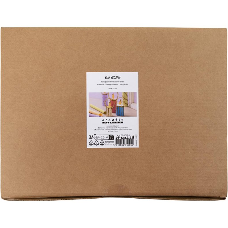 Bio-glimmer, ass. farver, 46x27 ml/ 1 pk.